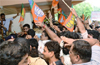 BJP leaders barge into  DK DCs office over DySP issue